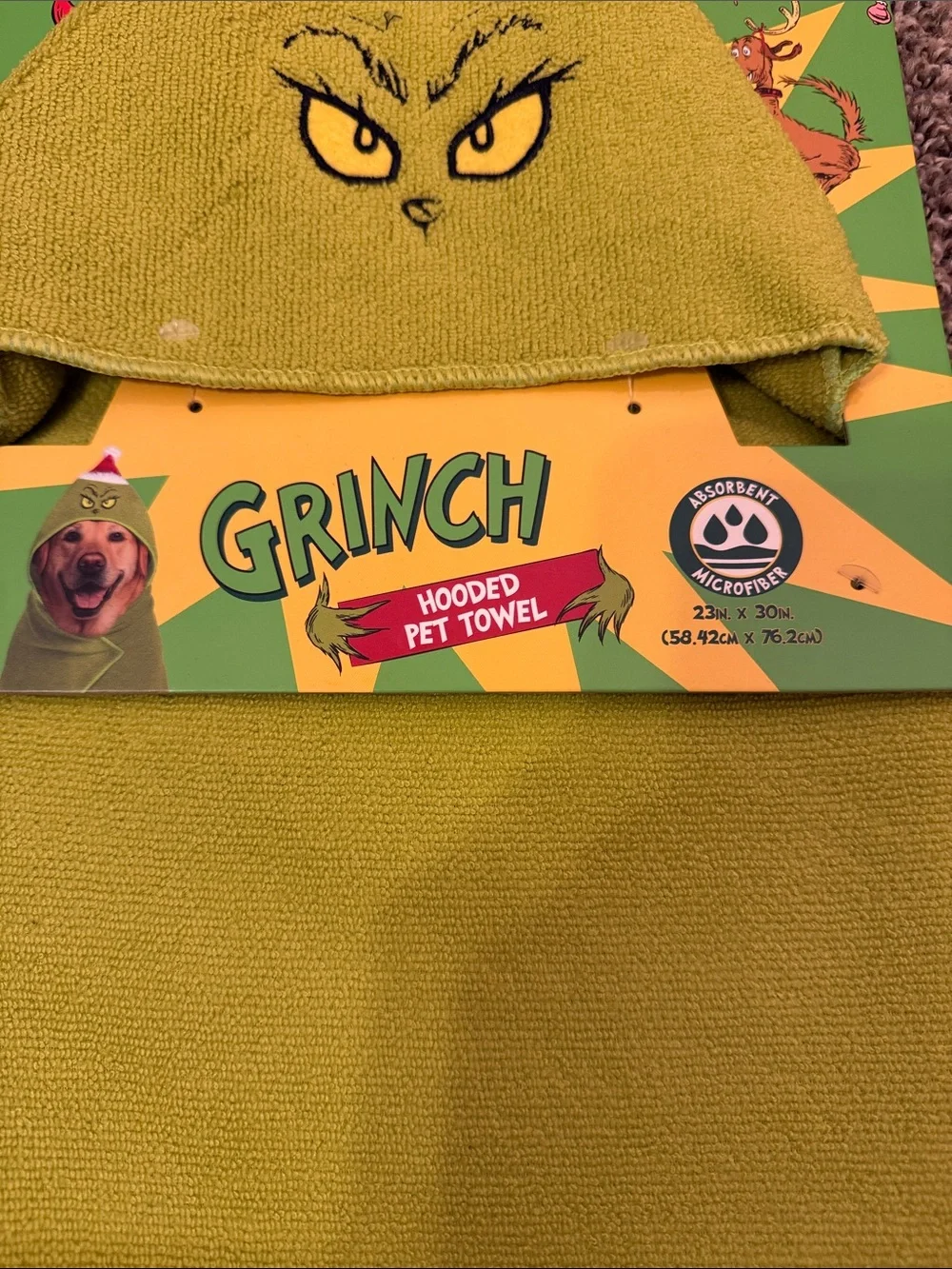 The Grinch Hooded Pet Absorbent Microfiber Towel